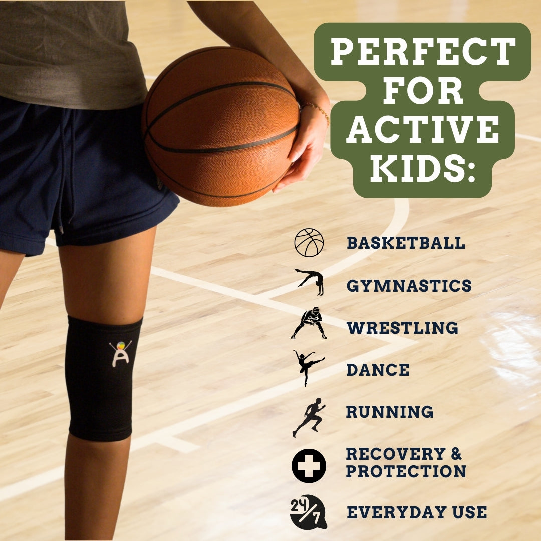 Arvonne Kids Knee Compression Sleeve (Black)