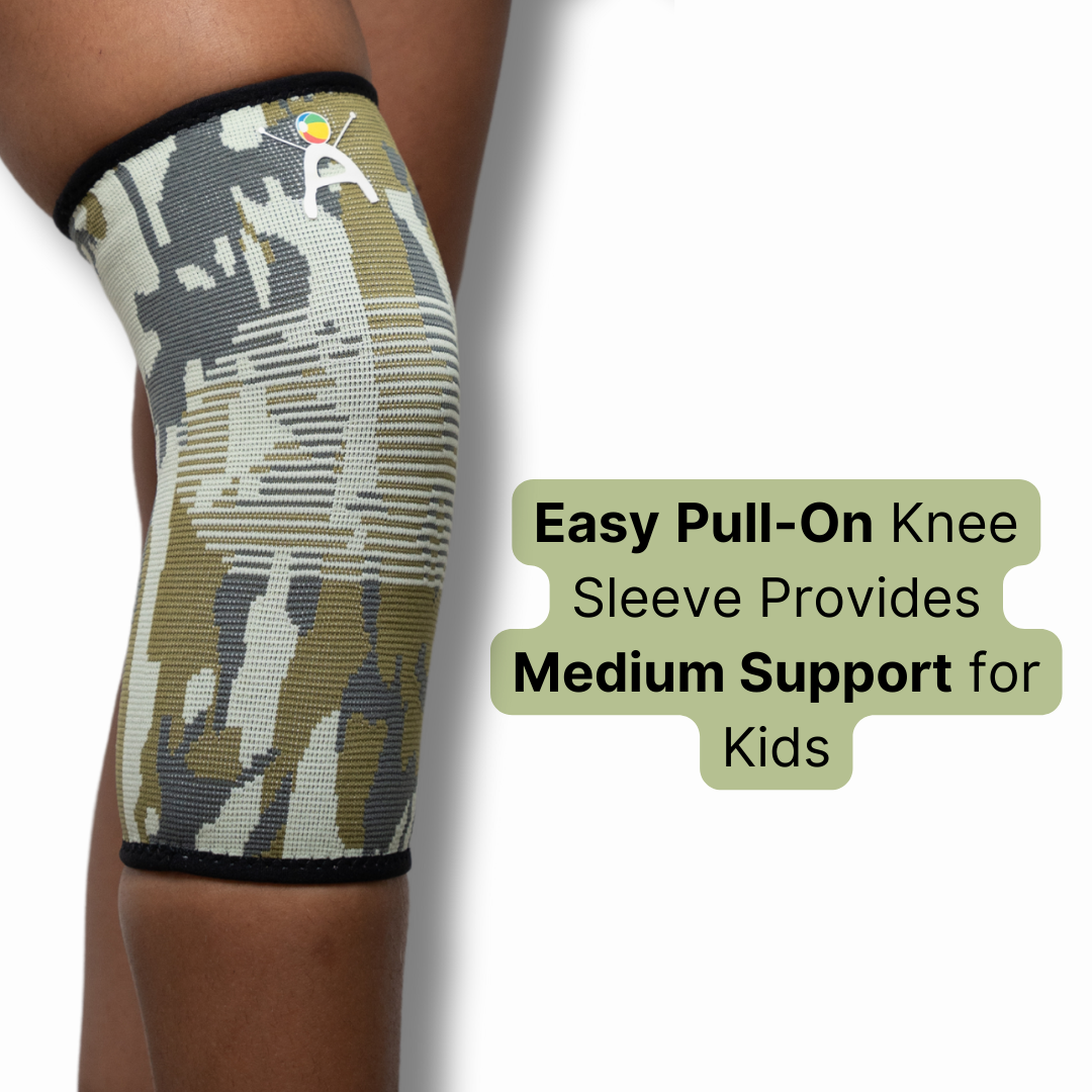 Arvonne Kids Knee Compression Sleeve (Green Camouflage)