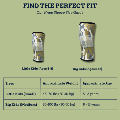 Arvonne Kids Knee Compression Sleeve (Green Camouflage)